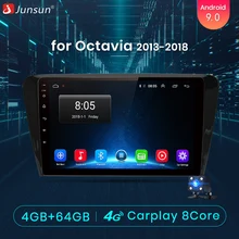 Junsun 4G+ 64G CarPlay DSP Android 8,1 автомобильный Радио Мультимедиа стерео плеер gps Navi 2 Din для SKODA Octavia 2013- A7 без dvd