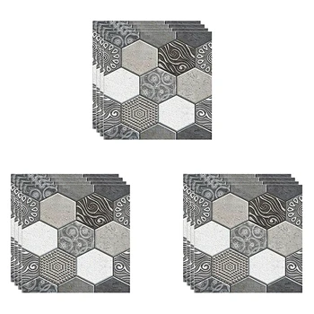 

12 Pcs Wall Tile Sticker Home Bathroom Kitchen Brick 3D Wall Decor Stickers Tile Art Wall Decoration