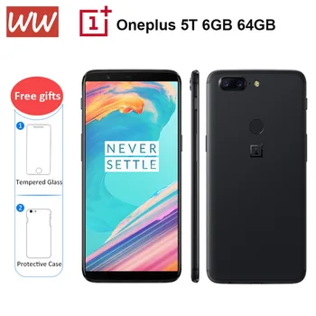 

Brand New Oneplus 5T Mobile Phone 6GB 64GB 6.01" Octa Core 3300 mAh Fingerprint NFC Android Snapdrago 835 One plus 4G Smartphone