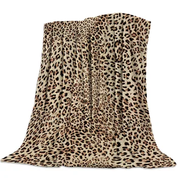 

Flannel Blankets Sexy Leopard Print Blanket Cushion Warm Throws on Sofa Bed Home Bedspread Travel Fleece Blanket