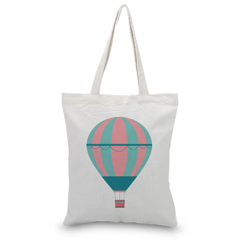 Холщовая Сумка-тоут с рисунком из мультфильма, сумка-шоппер с текстовым узором, складная сумка для покупок, сумка с принтом логотипа на заказ, повседневное использование Ec