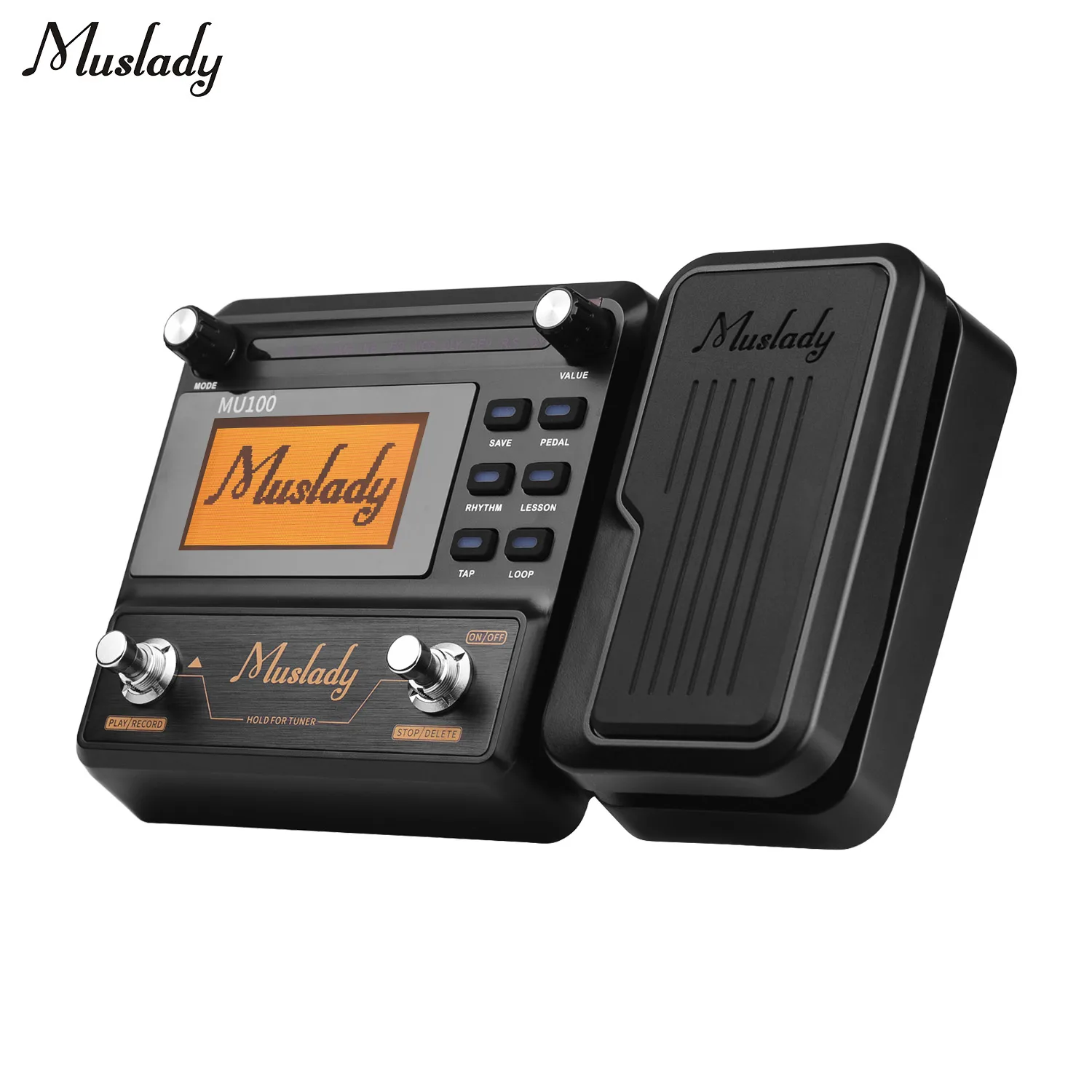 

Muslady MU100 Processor Electric Guitar Effect Pedal Guitar Multi-effects Pedal Supports 180s Loop Recording Tuner Tap Scale