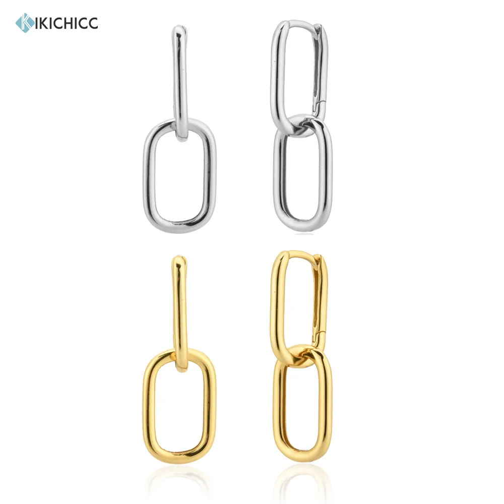 

Kikichicc Европейский 925 Стерлинговое Серебро Золото 2 кольца серьга в виде кольца пирсинг Свадебные Роскошные Модные Простые Ювелирные зажимы