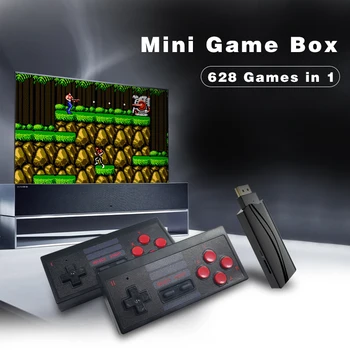 

HDMI Video Game Console Built in 628 Classic Games Mini Retro Console Wireless Controller HDMI Output Dual Players