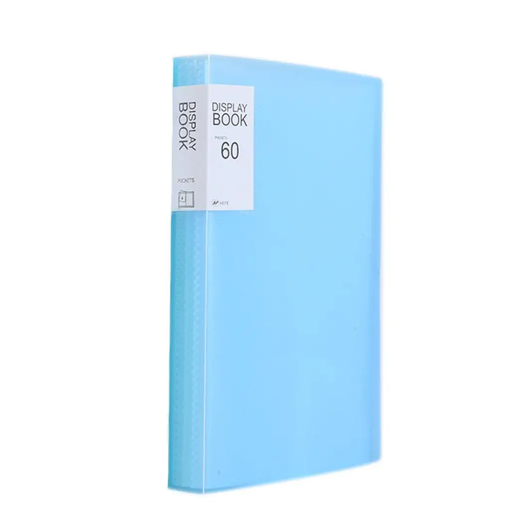 blue 60 pages A4 папка для документов Органайзер студенческий 20 страниц, 40 страниц, 60 страниц офисные принадлежности - Цвет: blue 60 pages