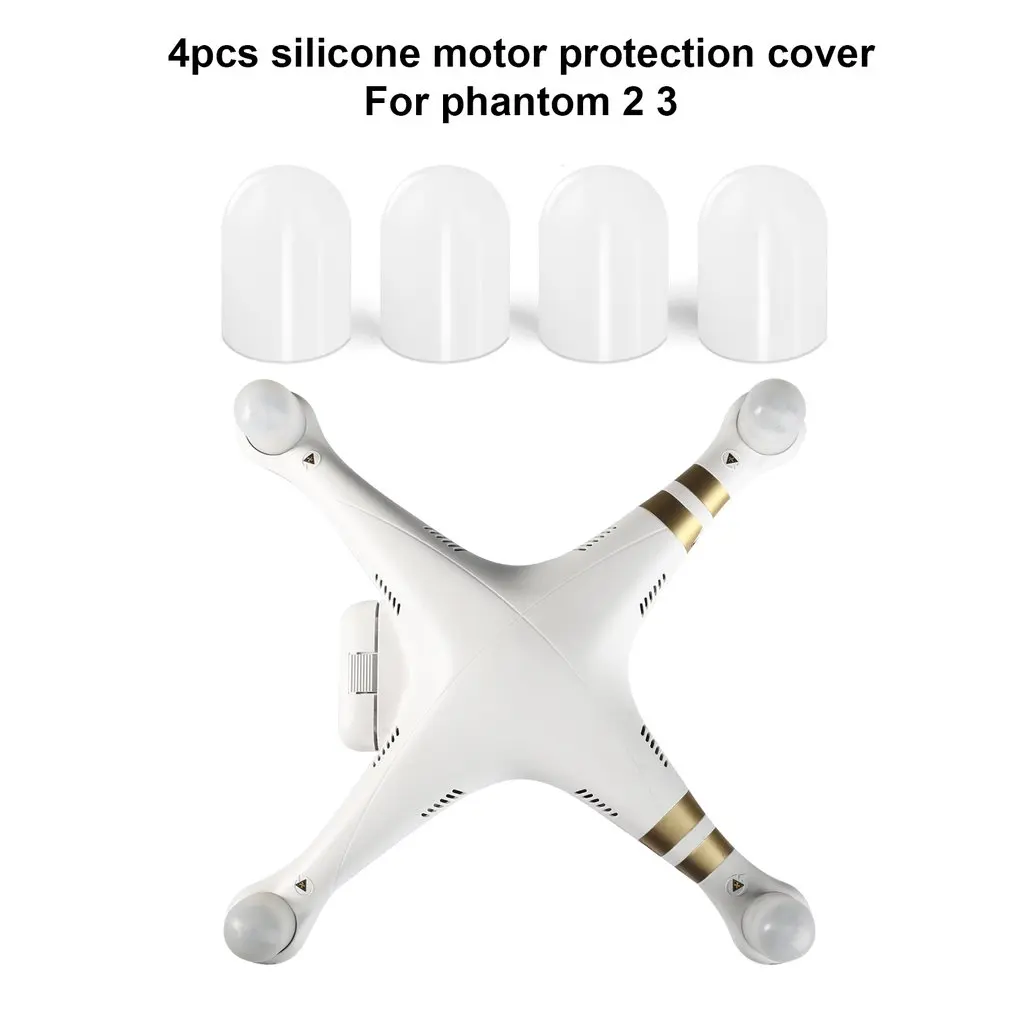 4Pcs Lightweight Durable Half Transparent Silicone Motor Protective Cover Cap Transportation Shield For Dji Phantom 2 3