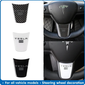 

Model 3 Styling Auto Steering Wheel Decoration Cover Sporty Modification Sticker Accessorie for Tesla Model3 Car Accessories