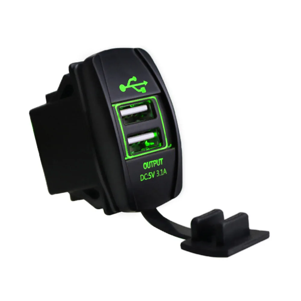 3.1A Двойная зарядка с usb-разъемом Мощность адаптер Водонепроницаемый 12 V-24 V автомобиль Зарядное устройство для автомобиля зарядное устройство для мотоциклов