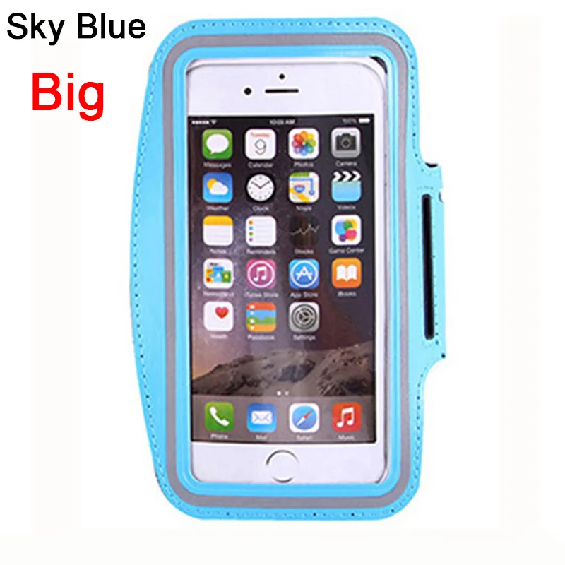Универсальный уличный спортивный держатель для телефона, нарукавный чехол для Xiaomi Mi 9, спортивная беговая сумка для телефона, нарукавник, чехол для huawei P20 Lite - Цвет: Big Sky Blue