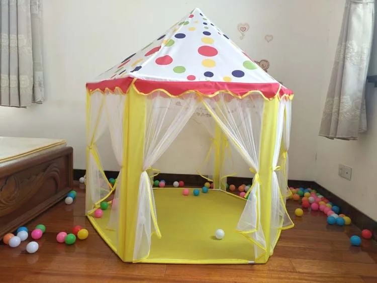 Tipi Детская Игрушка палатки дети замок для игр Играть Палатка дом Тюль палатка на шестигранный замок игровой дом