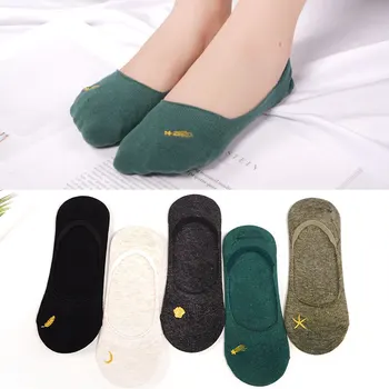 

Ankle Boat Women Cotton Socks Solid Color Girls Fashion Invisible Non-slip Cotton Socks Women Low Cut Socks Short Hosiery