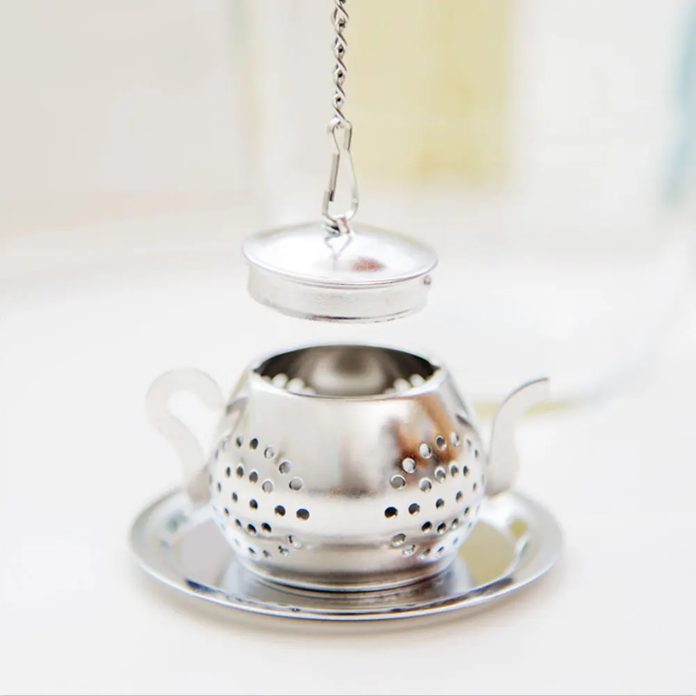 

Stainless Steel Teapot Shape Tea Infuser Spice Flower Tea Strainer Herbal Filter Kitchen Teaware Accessories Tea Strainer Ball