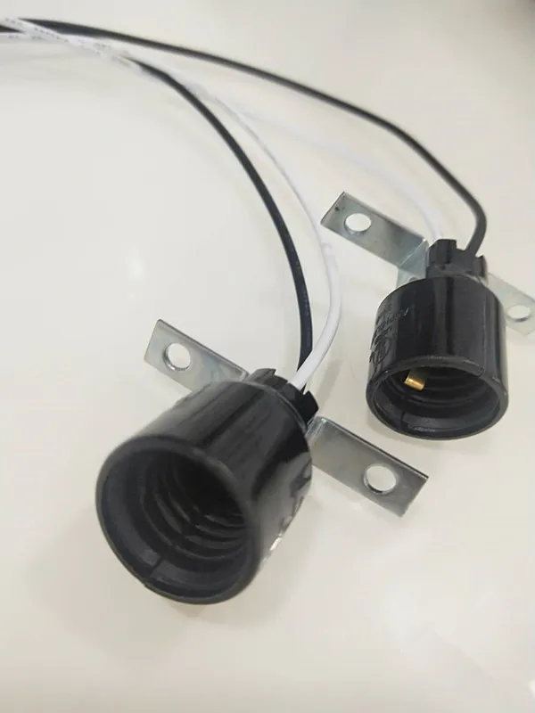 1pcs 30cm Long Cable US/European Standard E17 Lamp holder light disinfection accessories 10V3W insulation Bakelite lamp base