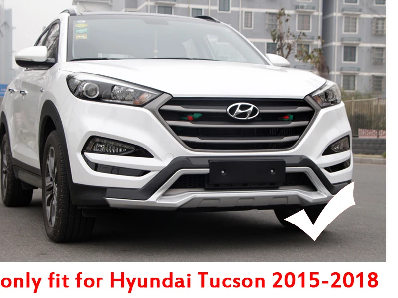 Free shipping,High Quality ABS Car styling Plastic Front+Rear Bumper Guard Protector For Hyundai Tucson- Car-styling