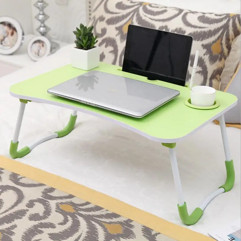  Foldable Laptop Table with Slot Hole подставка для ноутбука Portable Laptop Desk for Bed Sofa Study
