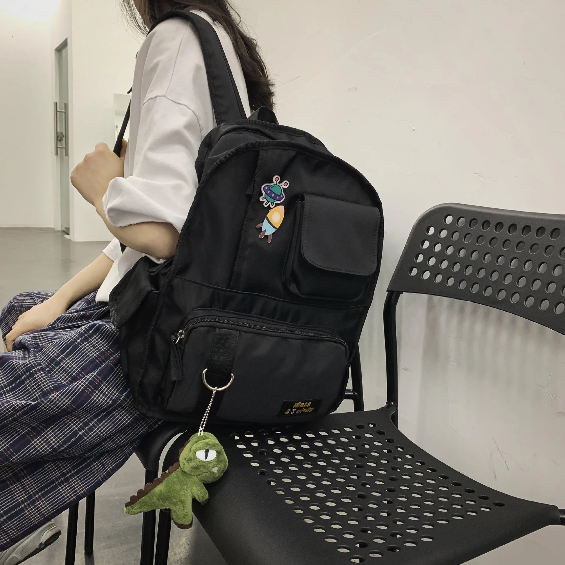 

Hongkong Style Large-capacity Ladies Backpack Casual Schoolbag College Student Backpack Female Student Schoolbag Small Backpack
