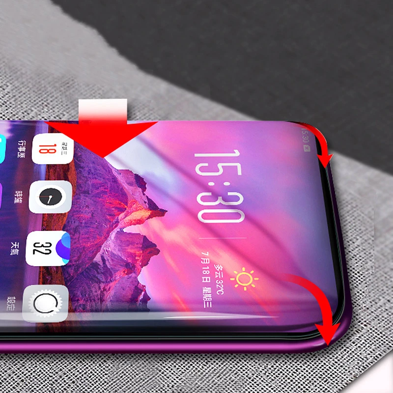 Изогнутая Защитная пленка для экрана OPPO Find X huawei mate 20 P30 Pro Oneplus 7 Закаленное стекло