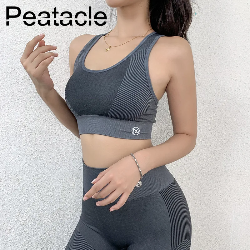 Peatacle спортивный бюстгальтер-топ, спортивный пуш-ап, одежда для женщин, спортивная одежда для спортзала, бесшовная, мягкая, для бега, фитнеса, йоги, одежда для активного отдыха