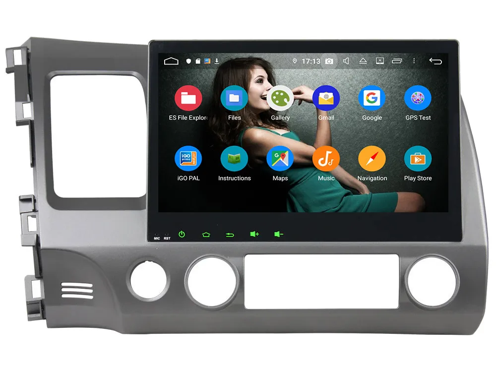 Klyde 10," ips 4G wifi Android 9,0 Восьмиядерный 4 Гб ОЗУ 64 Гб ПЗУ DSP BT автомобильный dvd-плеер радио gps ГЛОНАСС для Honda Civic 2006-2011