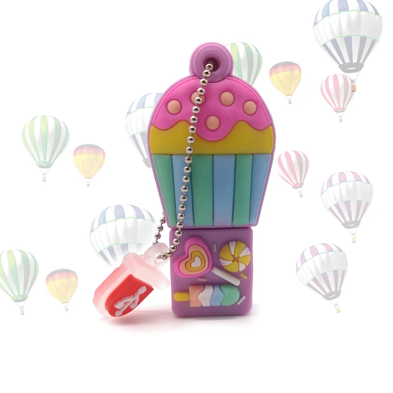 pendrive 128gb USB 2.0 flash drive 64gb memory stick cartoon hydrogen balloon pen drive 4g 8g 16gb 32gb creative gift flash disk