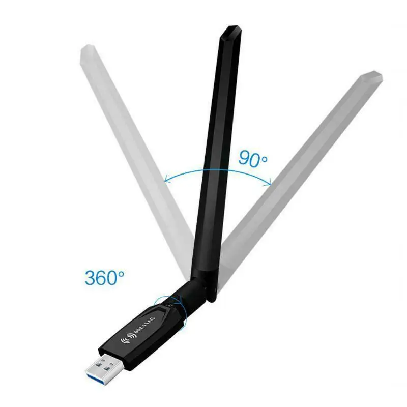 1200 Мбит/с Wifi адаптер 2 4G/5G USB 3 0 Двухдиапазонная беспроводная сетевая карта для