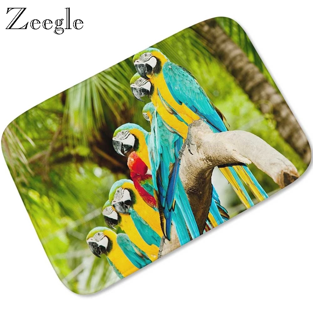 Zeegle 3D Printed Floor Mat Outdoor Rugs Bathroom Mat Non-slip Doormat Living Room Rug Bedroom Foot Mat Kitchen Carpets
