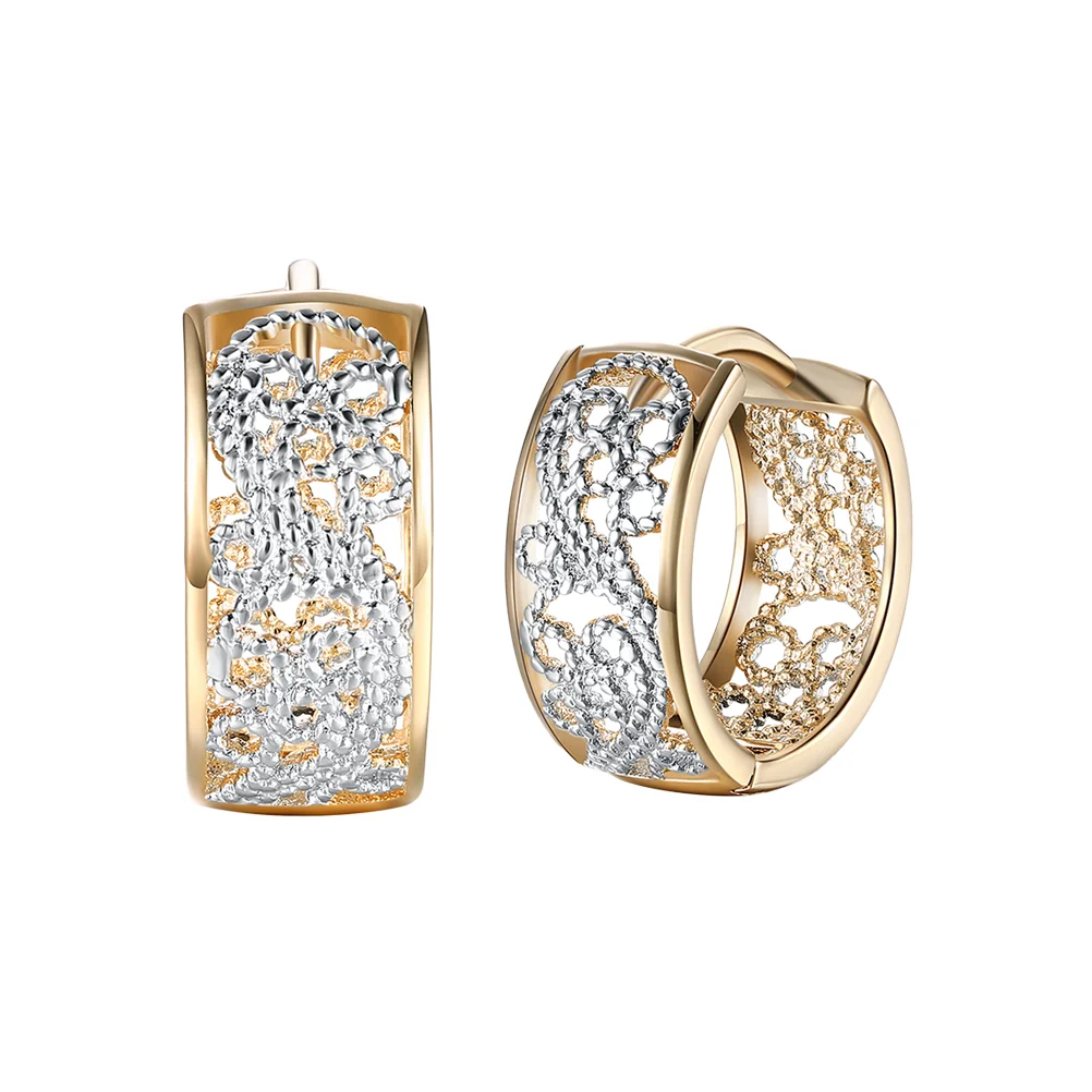 Gold-plated Earrings Small Hollow Ear Cuff Zircon Dangle for | Украшения и аксессуары