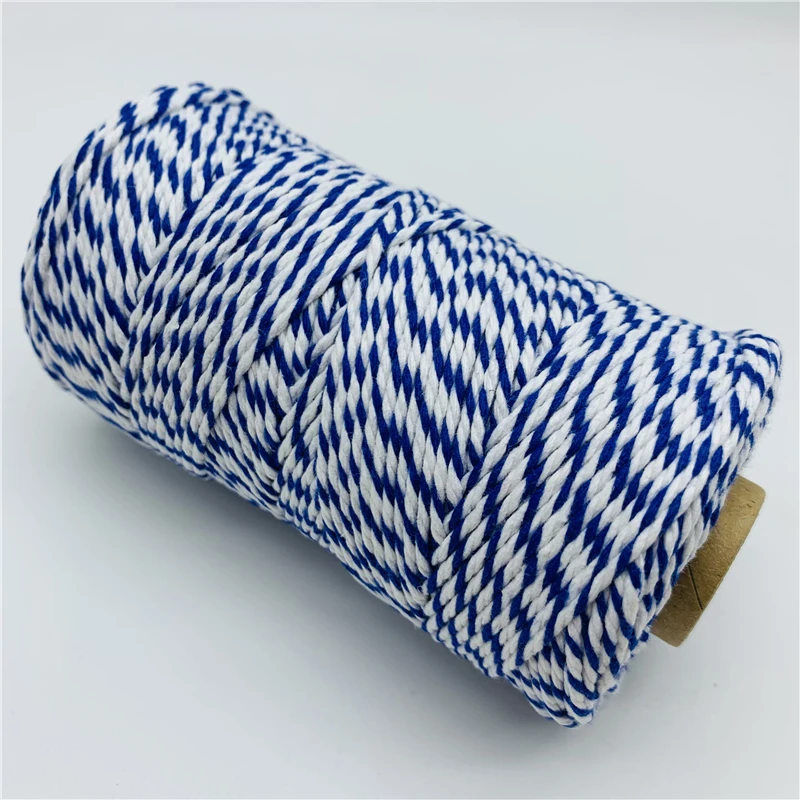 2mm Cotton rope 10yards/Lot Colorful Twisted String for Home Decor Handmade Christmas DIY Gift Wrap