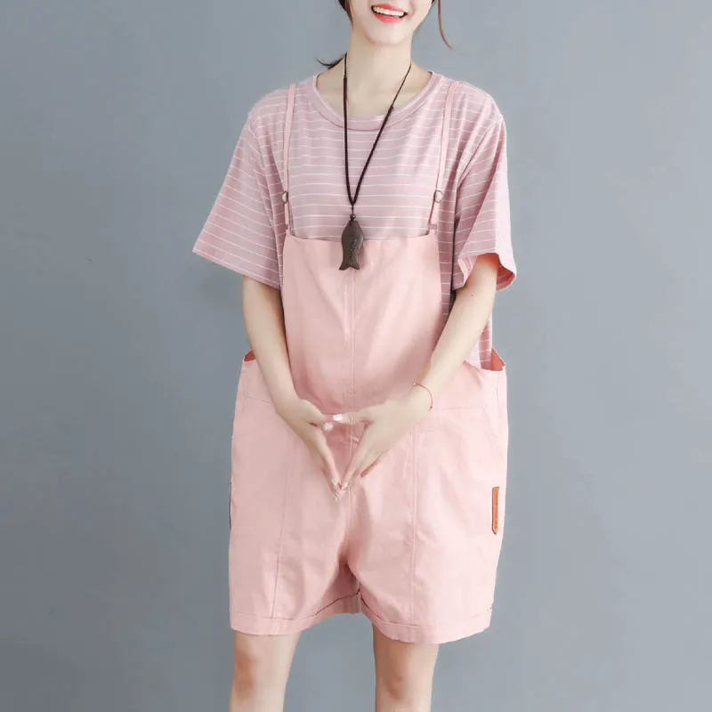 Летние женские брюки размера плюс, талия 140 см, бедра 150 см, 6XL 7XL 8XL 9XL, комбинезоны, штаны для женщин, черный, розовый цвет, комплект из двух предметов