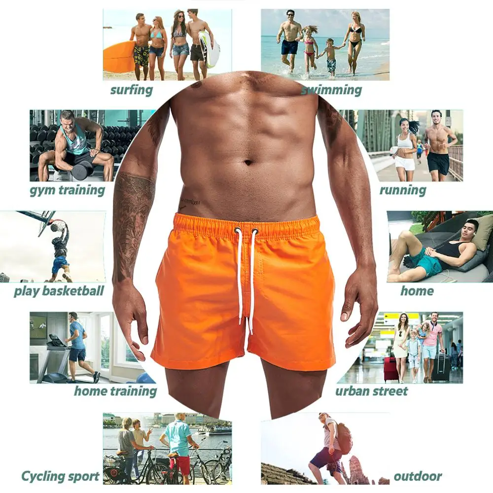 Aimpact Quick Dry Board Shorts for Men Summer Holiday Beach Surfing Swimming Short Trunks Male Running Jogging Shorts AM2166