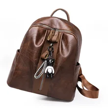 Стильный рюкзак для женщин в Корейском стиле, тренд для женщин, Универсальная кожаная сумка, мягкий кожаный рюкзак для женщин