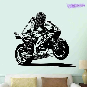 

Moto GP Motorcycle Racing Sticker Marc Marquez Decal Vehicle Posters Vinyl Wall Pegatina Decor Mural