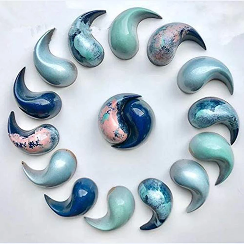 21 Cavity Yin Yang Chocolate Mold Food-grade Plastic Chocolate Mold 3D Form For Cooking Bakery Tools Home DIY Dessert Mold