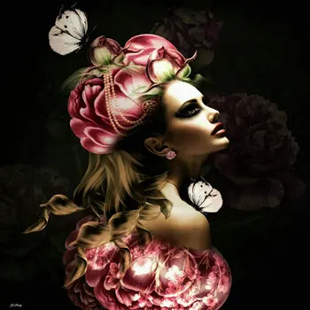 

Diamond painting 5d Flower beauty full drill square diamond embroidery Cross stitch round rhinestone home wall decoration