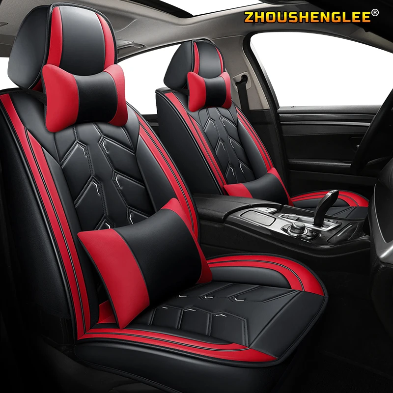 ZHOUSHENGLEE Leather car seat covers for Lifan All Models x60 x50 320 330 520 620 630 720 Automobiles Seat Cover Car seat protec