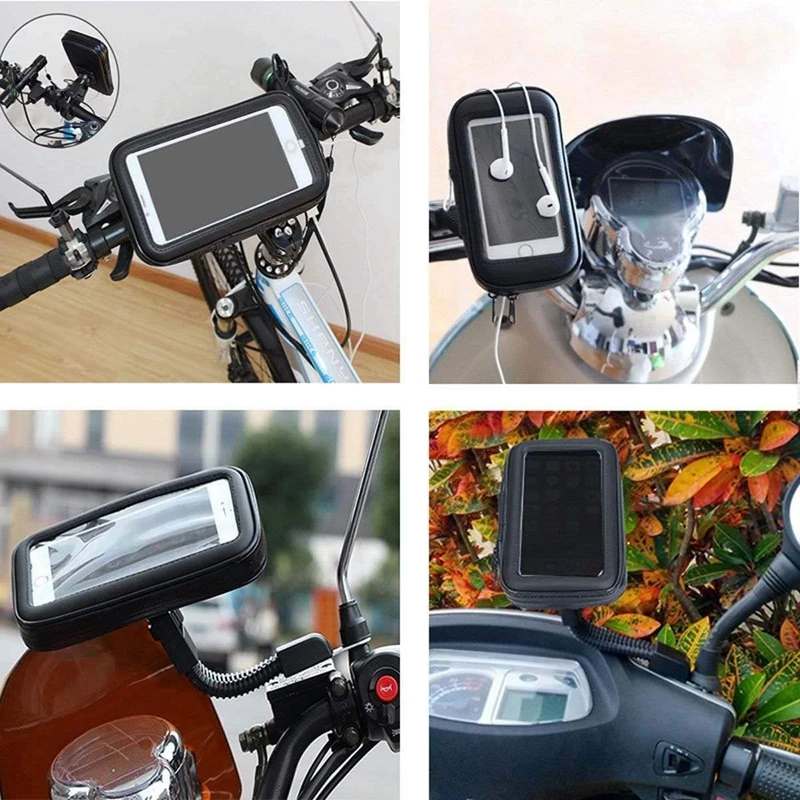  Universal Bike Phone Holder Stand Support 4.7-6.3 Inch Mobile Phone Holder Waterproof Motorcycle Mo