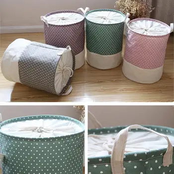 

Foldable Canvas Drawstring Laundry Basket Clothes Toy Storage Bag Pouch Holder