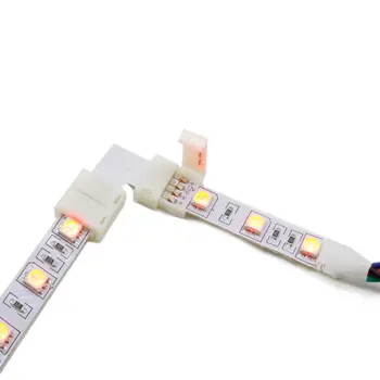 

5050 RGB LED Strip Light 10mm 4 Pin L shape led rgb connector For connecting corner right angleL Shape LED Connector