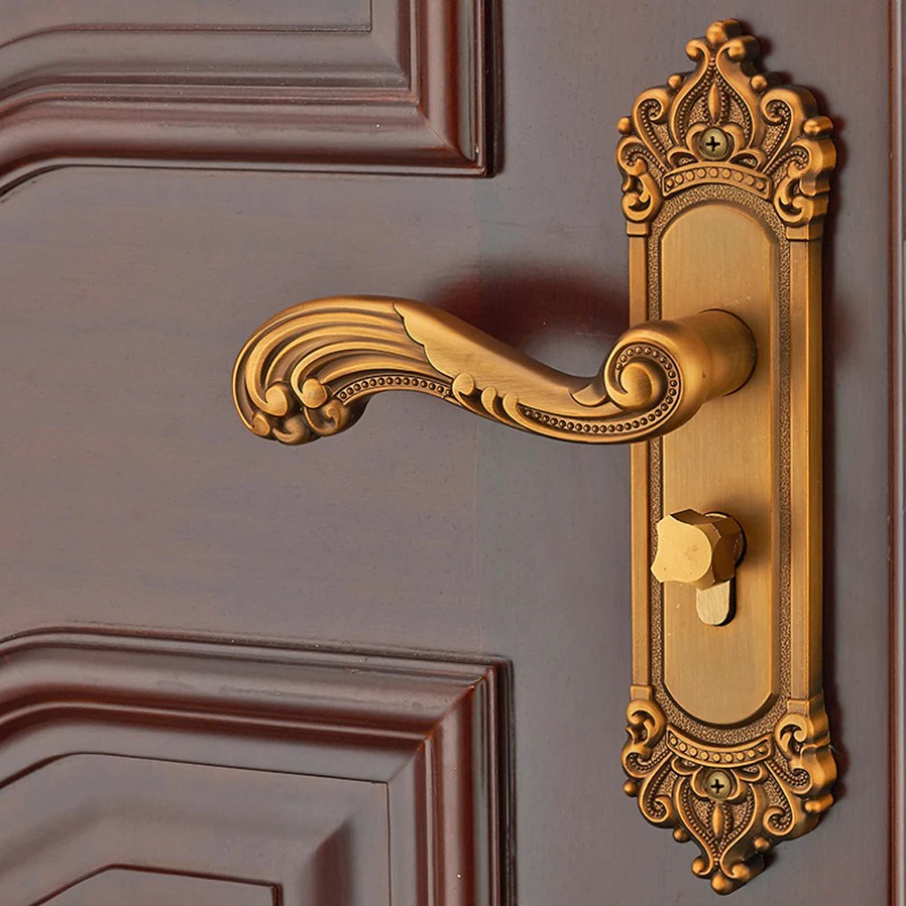 Vintage Retro Mortise Lock Interior Door Lock Latch Bedroom Lever Handleset
