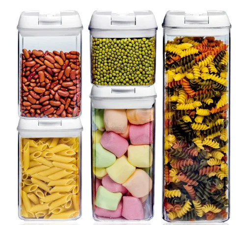 Герметичные герметичные контейнеры грубые зерна для хранения прозрачные