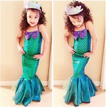 Детское платье для дня рождения; топ-труба с открытыми плечами; платья русалки для маленьких девочек; костюм принцессы с блестками для девочек; нарядная одежда для девочек