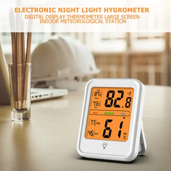 

Electric Hygrometer Thermometer Sets Luminous Humidity Moisture Temperature Meter for Household Bedroom Decoration