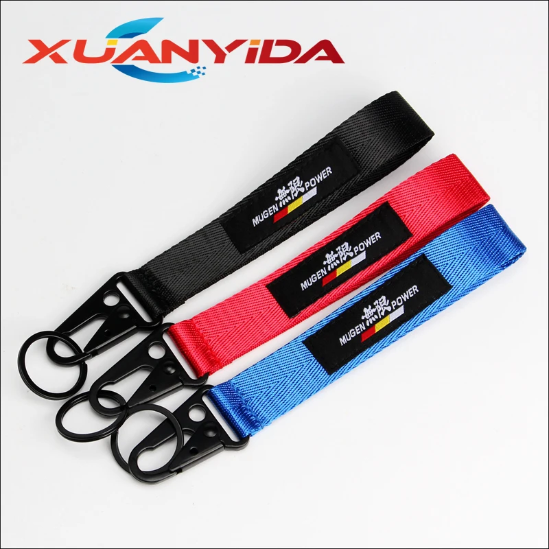 Универсальный JDM Racing MUGEN невесты Момо TAKAKeychain мобильный телефон ID карты подвесной ремень ремешки как Fck Domo Shocker авто брелок для ключей