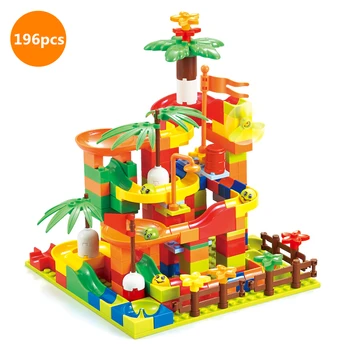 

2020 New Hot Marble Race Run Block Small Size Building Blocks Compatible variety funnel slide track sets Bricks Kids Toys gifts
