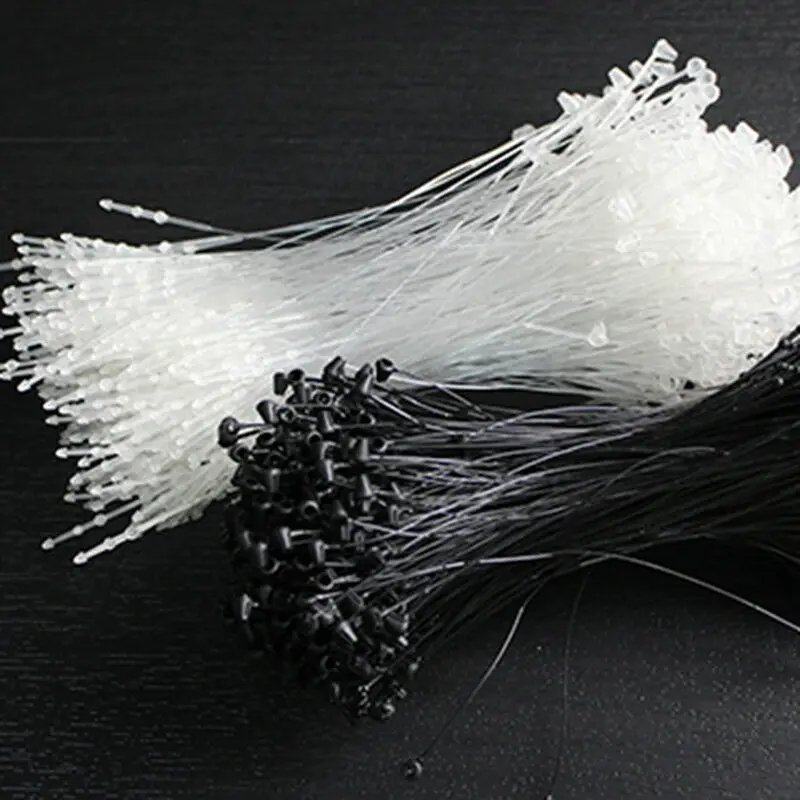 100 шт. пластиковое кольцо замок кнопки Pin одежды одежда ценовые этикетки, теги держатель блока