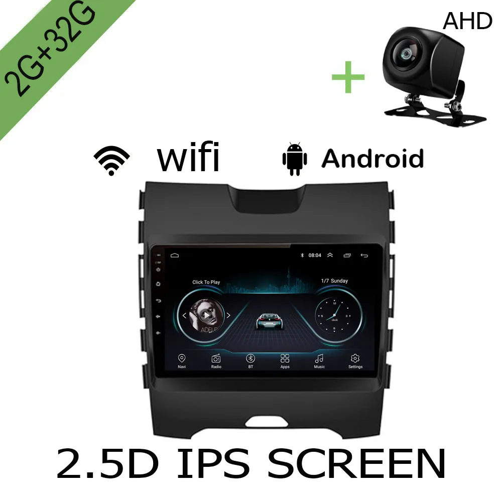 Android автомобиль Dvd gps; Мультимедийный проигрыватель для Ford Edge 2013 2G+ 32G " радио gps навигация - Color: WIFI   2G 32G
