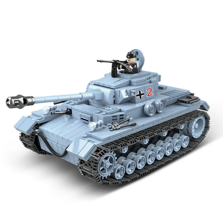 

Crown 100069 Building Blocks German World War II Jedi Tank Small Particles Military Series Assembled Educational CHILDREN'S Toy