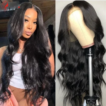

Lace Frontal Wigs Body Wave Wig 180 density 10-30 Inch Black Wavy Lace Front Human Hair Wigs Brazilian Hair Wigs Beauty Lumina