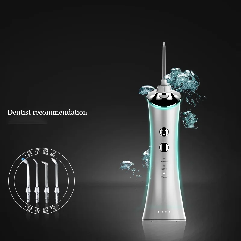 

Waterpulse V300g With 4 Tips Electric Oral Irrigator Water Dental Flosser 150ml Capacity Oral Hygiene For Family