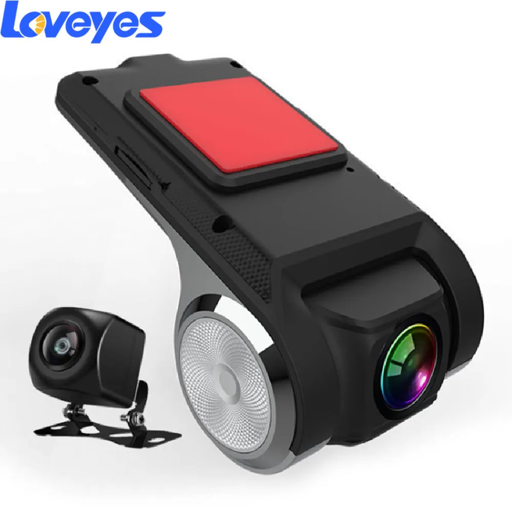 

USB HD Car Dash Cam Single Dual Camera DVR Video Recording ADAS + WiFi Mobile Phone Interconnection for Android Navigation U2+